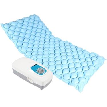 Imagem de Almofada de pressão alternada inclui colchão e bomba elétrica, colchão de ar silencioso anti-decúbito para tratamento de úlceras de pressão, cabe em cama padrão para pacientes acamados, B