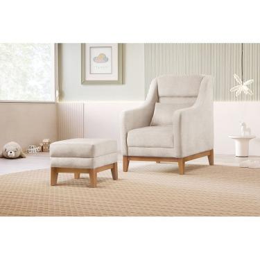 Imagem de Poltrona de Amamentação com Puff Áquila Nude