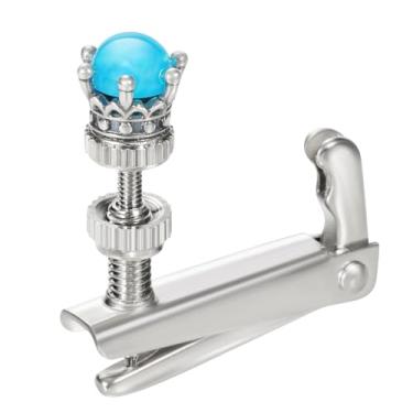 Imagem de Sintonizadores de violino criativos feitos à mão para violino com parafuso de violino ajustadores de cordas para violinos 3/4 4/4 (opala azul 8)