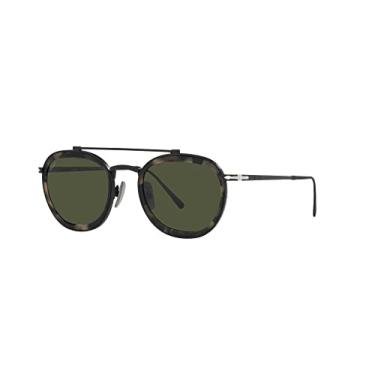 Imagem de Persol Óculos de sol piloto PO5008ST, Preto/Verde, 51 mm