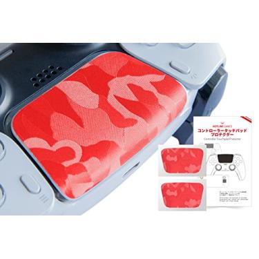 Imagem de 2Pcs of HOTLINEGAMES Touchpad Protector Compatible with PS5 Controller, Enhanced Texture Skin Compatible with PlayStation 5 Dualsense, Pre-Cut,Easy to Apply,Easily Add Protection (Mirage Camo Red)