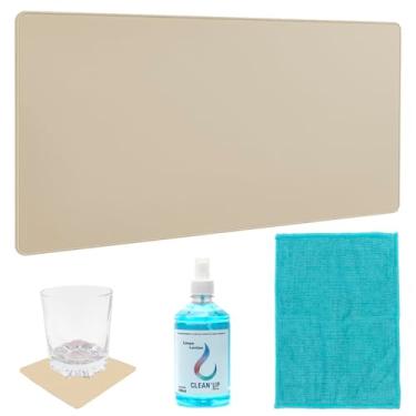 Imagem de Kit Mouse Pad 90x40 + Porta Copo 10x10 + Spray e Microfibra (Palha)