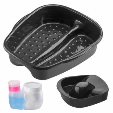 Imagem de Kit Manicure e Pedicure Tigela mão + Bacia Pés + Porta acetona e algod