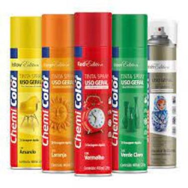 Imagem de Tinta Spray Cores Uso Geral 400 Ml Metal Plástico Madeira - BASTON