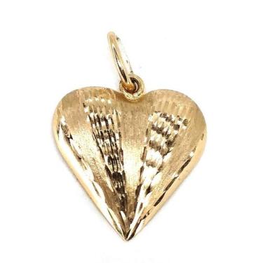 Imagem de Pingente de ouro 18k coração detalhado - Elegancy Joias, Trabalhado 3