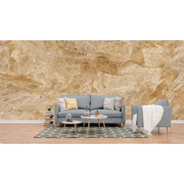 Imagem de Papel de Parede Painel 3D Mármore Bege Bahia 4M Revestimento Auto Cola