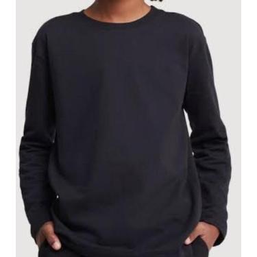 Imagem de Kit 3 Camiseta Básica infantil Menino e Menina Unisex  Manga Longa Mal