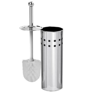 Imagem de Escova sanitaria inox c suporte 27x10cm  banheiro - UtilBazar
