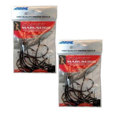 Imagem de 02 Cartela de Anzol Super Maruseigo Blacknickel Marine - n10 - Maruri