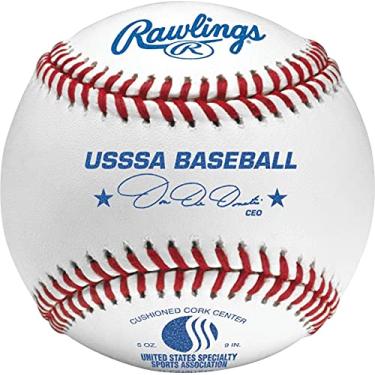 Imagem de Rawlings Bola de beisebol com costura elevada da Liga USSSA, 12 unidades, ROLBUSSSA