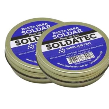 Imagem de Kit 2 Pasta De Solda Fluxo Pastoso Soldatec 50g Implastec