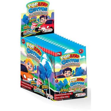 Imagem de Pirulito PopLito Carros Pinta Língua Display com 15 - Audaz Foods, Pop