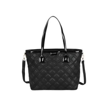 Imagem de  Bolsa Fashion De Ombro GASH Preta Relevo BG72741