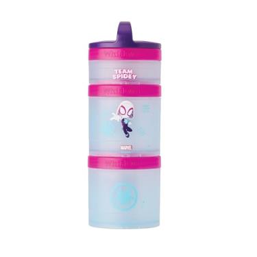Imagem de Whiskware Recipientes empilháveis do Homem-Aranha para crianças e crianças, 3 copos empilháveis de lanche para escola e viagem, Team Spidey, Gwen Stacy