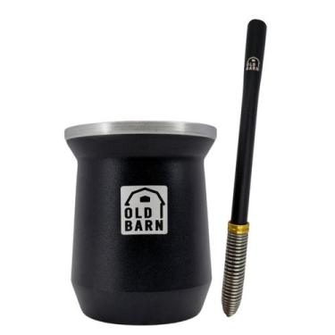 Imagem de Kit Tereré Old Barn 1 Cuia De Alumínio Parede Dupla 300ml 1 Bomba De M