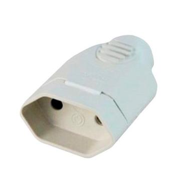 Imagem de Plug Fêmea Tomada Elétrica 2p 10a Bipolar para Extensão - ILUMI