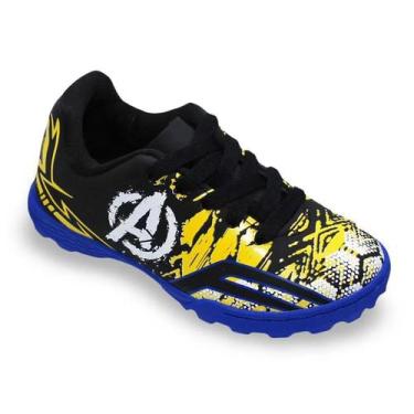 Imagem de Chuteira Infantil Society Dray Marvel Vingadores - Preto e Amarelo, 34