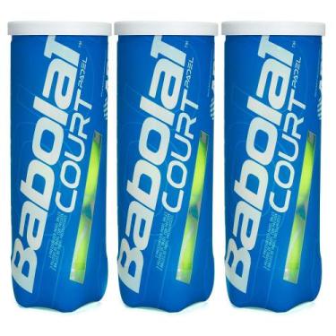 Imagem de Bola de Padel Babolat Court Padel Pack com 03 Tubos