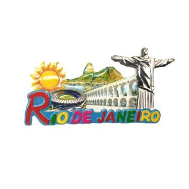 Imagem de Imã Geladeira Resina Lembrança Rio De Janeiro Souvenir Decor - Corban 