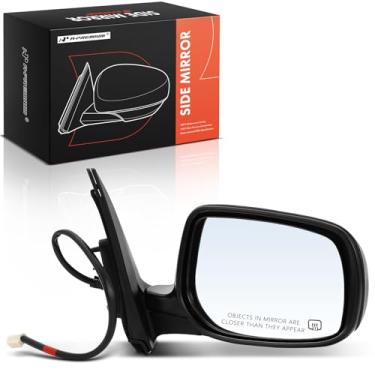 Imagem de A-Premium Espelho de porta elétrica do lado do passageiro compatível com Toyota Corolla 2009 2010 2011 2012 2013 - Espelho retrovisor externo dobrável manual aquecido preto - construído na América do