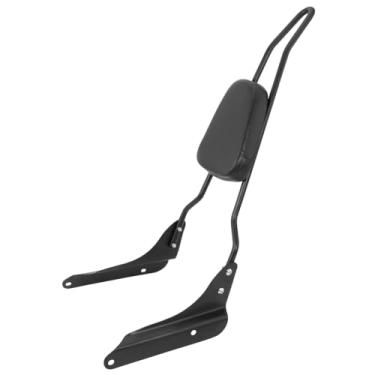 Imagem de Passenger Sissy Bar Almofada de encosto alto para Honda Shadow VLX 600 VT600C VT600CD Deluxe 1998-2008, preta