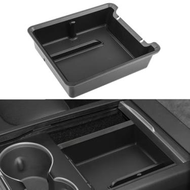 Imagem de Zekrom Bandeja organizadora de console central para Tesla Model 3 Highland 2024 Central Armrest Console Storage Central Armrest Box Acessórios de armazenamento interno