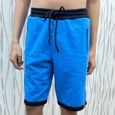 Imagem de Bermuda Moletinho Infantil Juvenil Menino Bolso Com Zíper - Paraíso do