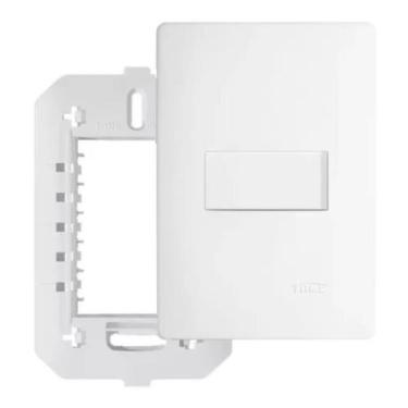 Imagem de 2 Interruptor Simples Horizontal Habitat Branco Fame 3769