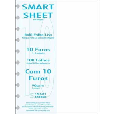 Imagem de Refil Caderno Inteligente 90g 100 FLS Branco Liso 10 Furos - Best