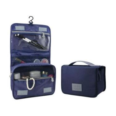 Imagem de 1 Necessaire Organizadora Travel Bag Mala Cabide Gancho Lisa - OEM, Az