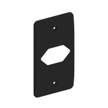 Imagem de Tampa Tomada Simples Hexagonal Para Condulete 1'' Preto - Masster Plás