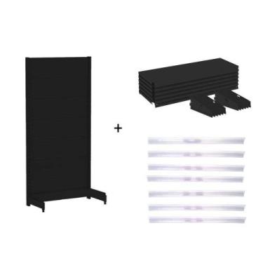 Imagem de Gondola Parede 196 Amapa Flex Inicial Preto 7 band PE Transparente - A