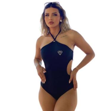 Imagem de Body Maiô Suplex Preto Moda Praia - Gringas Model