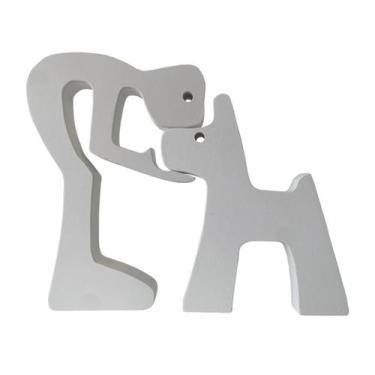 Imagem de Escultura Decorativa Menino e o Cachorro 18x15cm - E2G Design