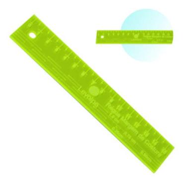 Imagem de Régua Margem Costura 15cm Costura Patchwork Scrapbook Verde - Levolpe