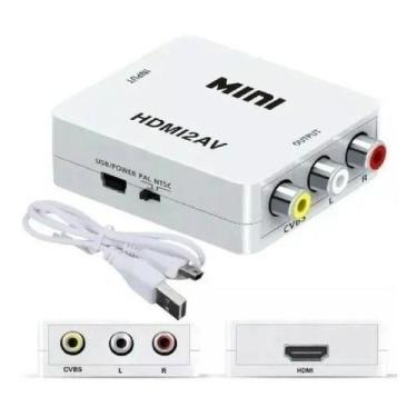 Imagem de Conversor Hdmi Audio Hdmi X Av Rca Tv Tubo Cabo P/ Entrega , 1090p