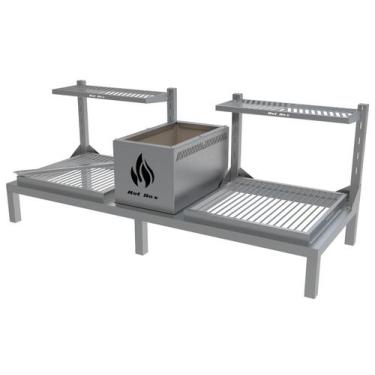 Imagem de Churrasqueira Parrilla Uruguaia P/ Alvenaria 118X45 - HOTBOX