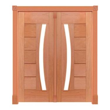 Imagem de Portal Pivotante BBB Arco p/Vidro Mod. 340 em Madeira Maciça Cedro Ara