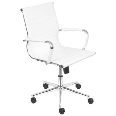 Imagem de Cadeira De Escritório Eames Esteirinha Pu Baixa Giratória - Tatu Bola 