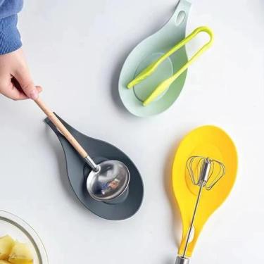 Imagem de Suporte Descanso de Utensílios Apoio de Silicone para Talheres em Sili