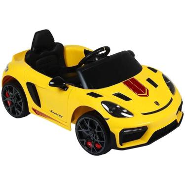 Imagem de Carro Elétrico Infantil Porsche Spyder 718RS PX 12V Amarelo BEL
