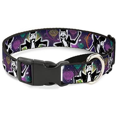Imagem de Coleira para cachorro Martingale Meu Malvado Malvado Favorito 3 Dançando Balthazar Pose Diamantes Galaxy Roxo 45 a 60 cm de largura