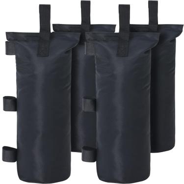 Imagem de OUTDOOR WIND Sacos de peso de dossel de 50 kg sacos de areia para tenda de dossel, 4 pacotes (preto)