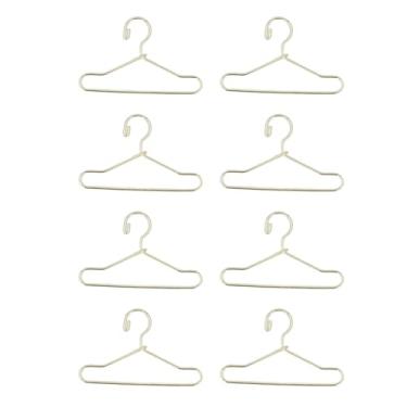 Imagem de Cabide de roupas para bonecas, Escala 1:12 Ferro de passar Mini cabide de roupas Aparência realista Detalhes requintados 4 x 2,5 cm Suporte de roupas em miniatura