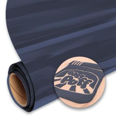 Imagem de Siser Easy Puff Htv 11,8"X5 Pés - Vinil de Transferência de Calor Puffy (Azul Marinho) - Compatível com Cortadores Cricut e Silhouette - Certificado Pela Cpsia