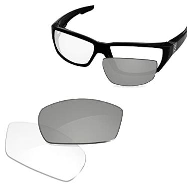 Imagem de Lentes de óculos de sol Glintbay de substituição 100% precisas para espiões ópticos Dirty Mo, Photochromic Clear Non-polarized, Small