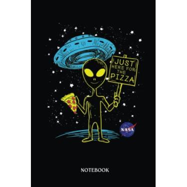 Imagem de Alien Notebook: Nasa Ufo Alien Just Here For The Pizza | Alien Journal, Lined Journal Ufo, Ufo Journal, Lined Journal Alien, Size 6 X 9", 120 Pages.