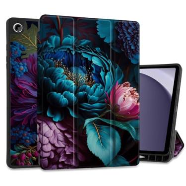 Imagem de MEEgoodo Capa para Samsung Galaxy Tab A9 Plus 11 polegadas 2024 2023 com suporte para caneta S, capas para tablet inteligente A9+ com suporte de três dobras + capa traseira de TPU macio + despertar