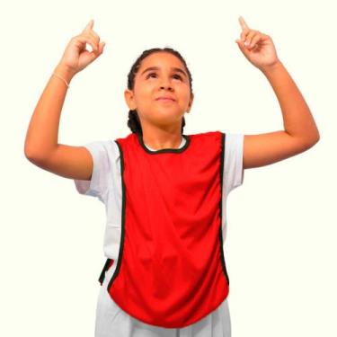 Imagem de Colete Juvenil de Futebol Treino Jogo 1 Fit, Vermelho