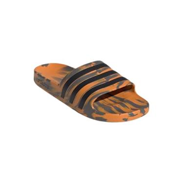 Imagem de adidas Adilette Aqua Slide adulto unissex, Carvão/preto/laranja foco, 5 Women/4 Men